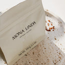 Minimalist bag of Mona Linda Instant Coffee—best instant coffee for a smooth instant espresso and instant iced coffee.